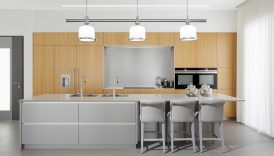מטבח מודרני דגם Wood Veneer