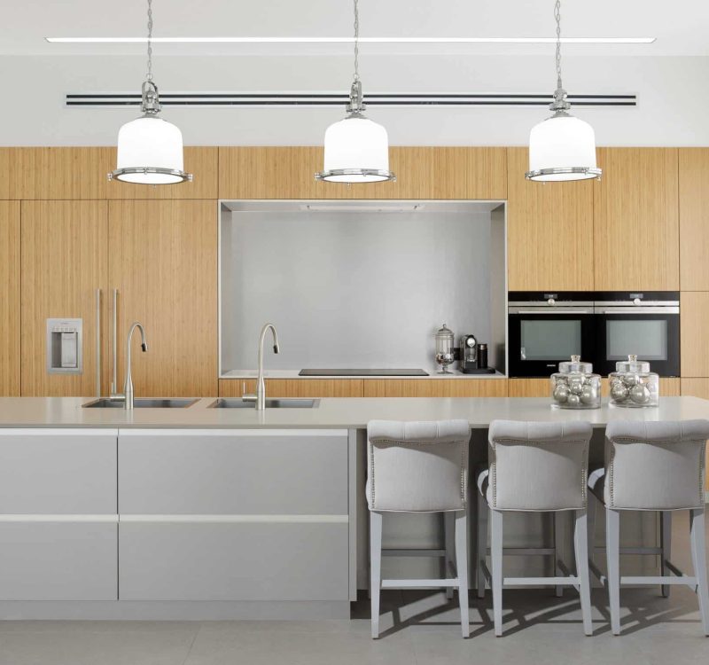 מטבח מודרני דגם Wood Veneer