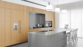 מטבח מודרני דגם Wood Veneer